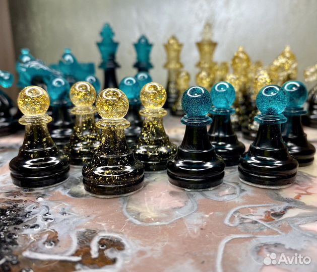 Шахматные фигуры из смолы эпоксидной