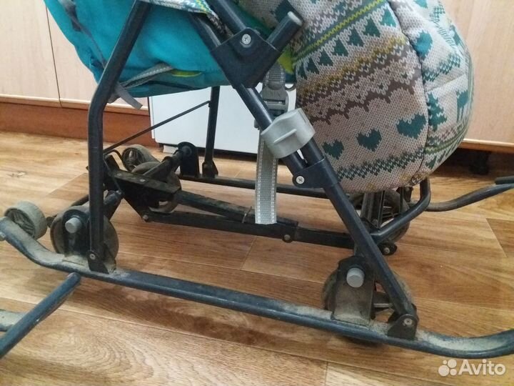 Санки коляска на колесах