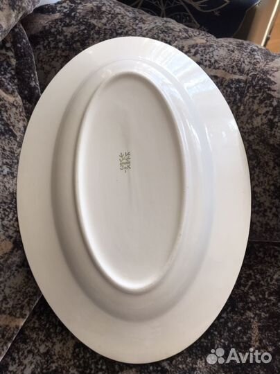 Блюдо зик большое овальное СССР