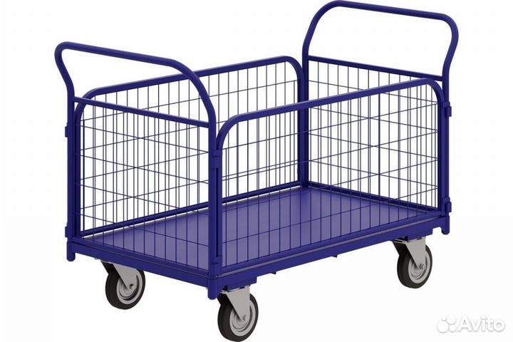 Тележка платформенная с сетчатыми бортами тс