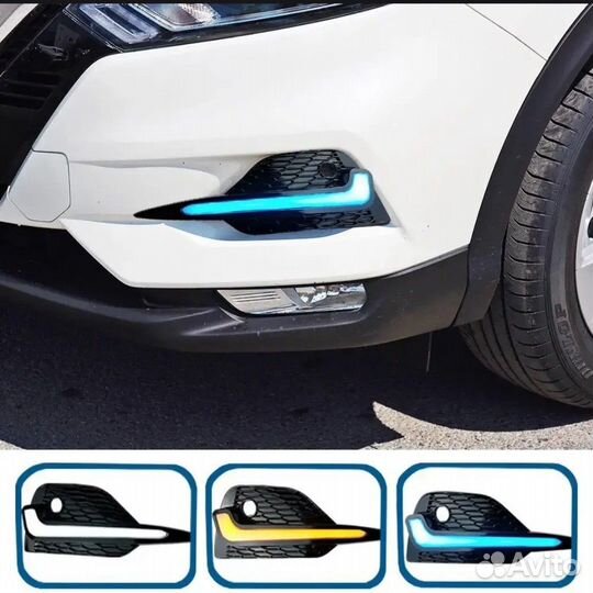 Nissan qashqai j11 в бампер дхо,поворотники