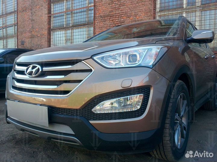 Защитная сетка радиатора хром Hyundai Santa Fe (20