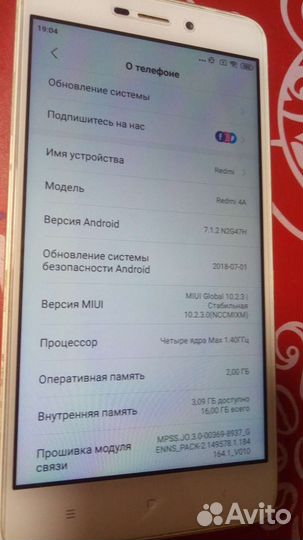 Xiaomi redmi 4а 2/16 gb