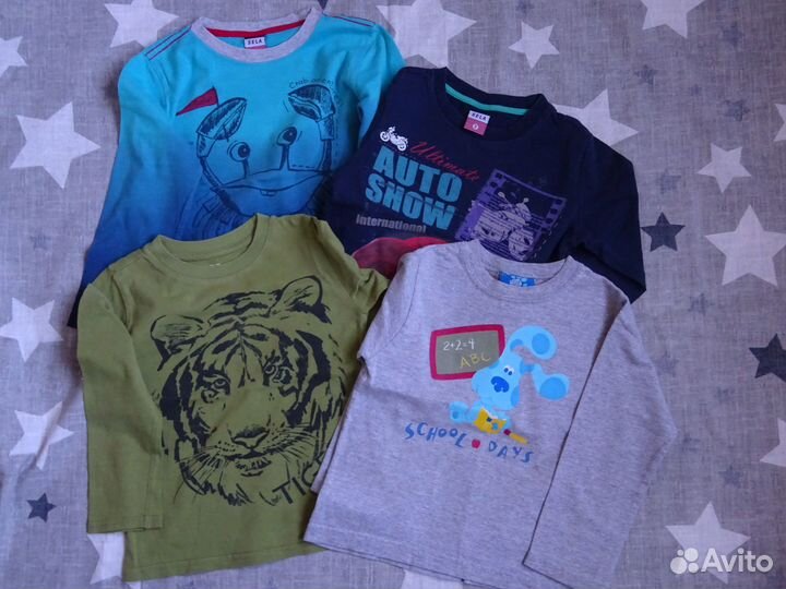 Футболки для мальчика 98 104 длинный рукав пакетом
