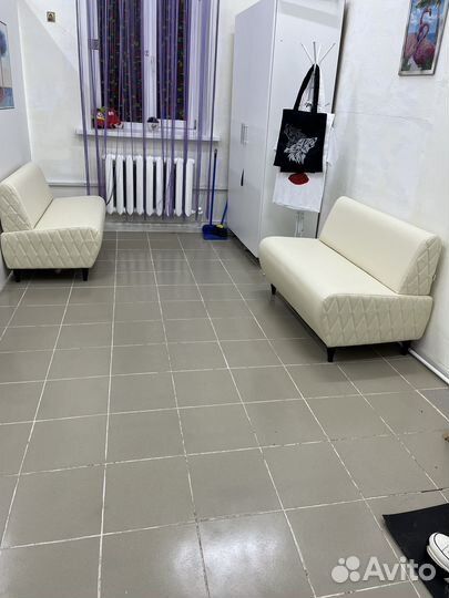 Прямой диван monofix буно, экокожа, кремовый