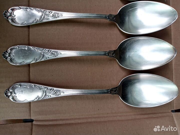 Набор мельхиоровых столовых ложек периода СССР