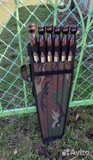 Набop шампуров в чехле