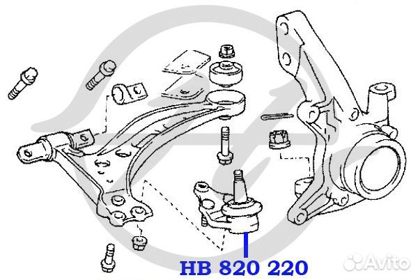 Опора шаровая нижнего рычага передней подвески