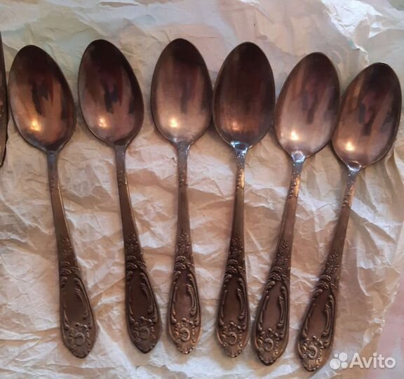 Мельхиоровый набор ложек вилок СССР