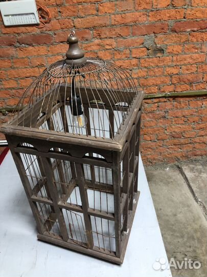 Клетка светильник лофт винтаж декорация
