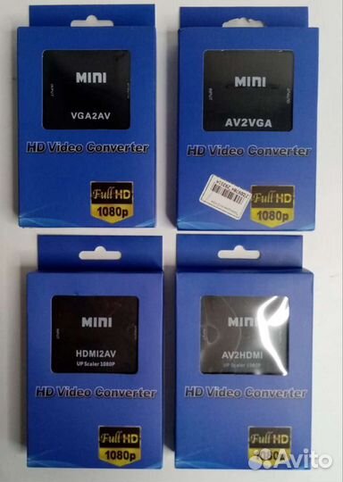 Переходники и конвертеры hdmi DVI VGA AV и др