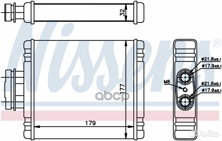 Радиатор печки VW Polo all 02 73654 Nissens