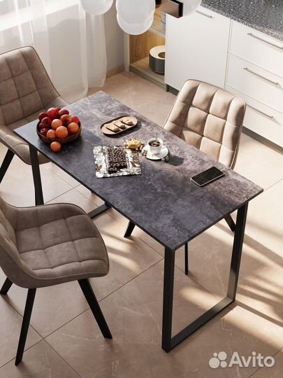 Стол кухонный обеденный лофт 110х55х75 см