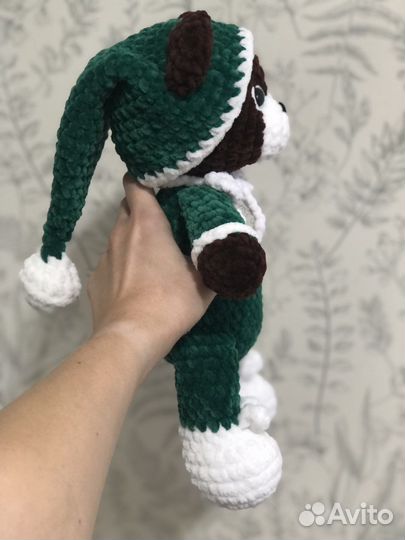 Плюшевый мишка в пижаме амигуруми