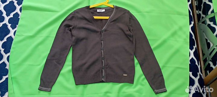 Кардиган школьны серый р140