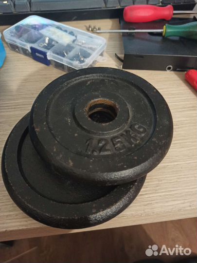 Спортивные блины для гантели 1.25 кг