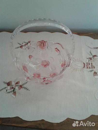 Ваза Богемия из цветного стекла