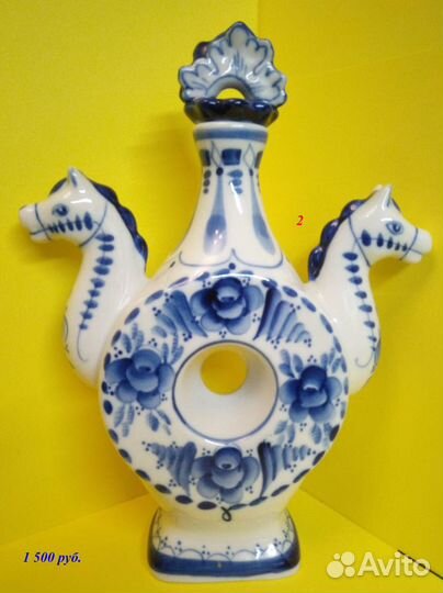 «Лошади и кони». Статуэтки. Фарфор. Гжель