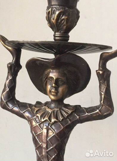 Бронзовый подсвечник «Арлекин»