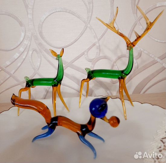 Коллекционные,стеклянные фигурки животных