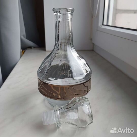 Ваза/фруктовница с ножкой и ободком хрустальМеталл