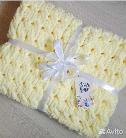 Плед детский вязаный