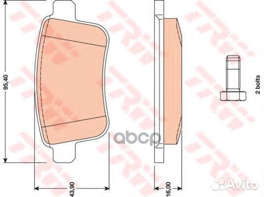 Колодки тормозные дисковые зад GDB1786 TRW