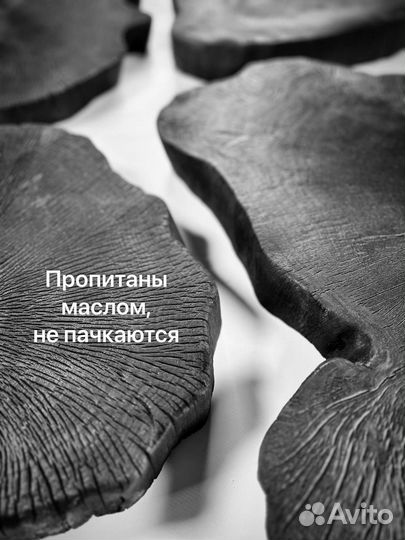 Панно из черных спилов дерева