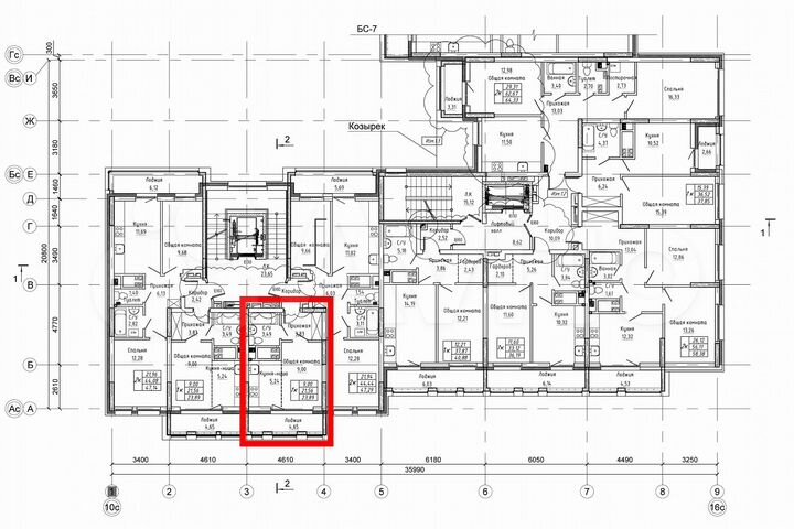 Квартира-студия, 23,9 м², 3/20 эт.