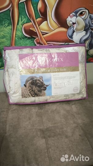 Одеяло ecotex полуторное шерстяное