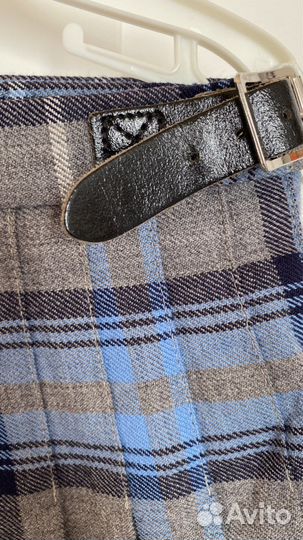 Шерстяная юбка килт шотландка преппи