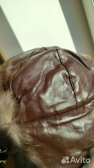 Меховая детская шапка 4 / 5 лет мех кожа