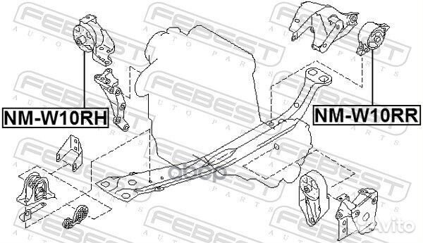 Опора двигателя NM-W10RR