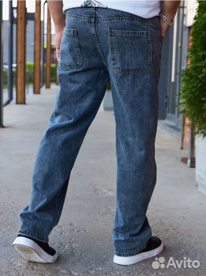 Джинсы широкие, брюки мужские прямые, 44-52 размер