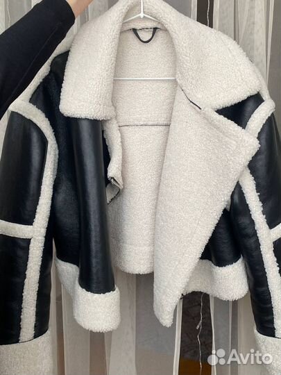 Дубленка женская оверсайз