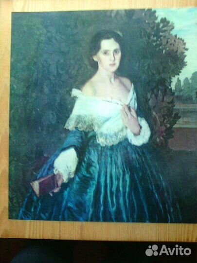 Эстамп на деревяной основе, 44Х43 см.СССР