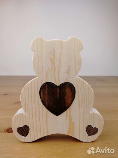 Деревянный пазл Медвежонок.Ручная работа