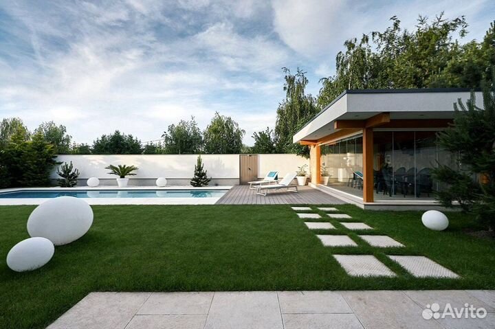 Укладка рулонного газона под ключ