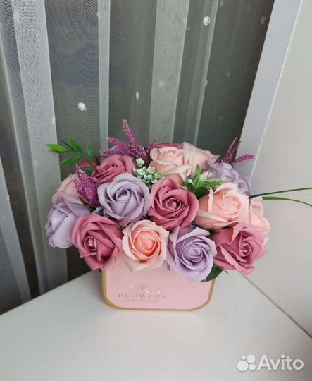 Букет из мыльных роз