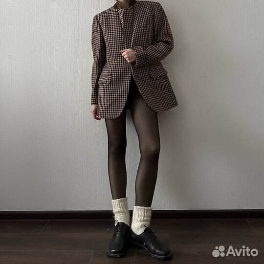 Шерстяной винтажный пиджак