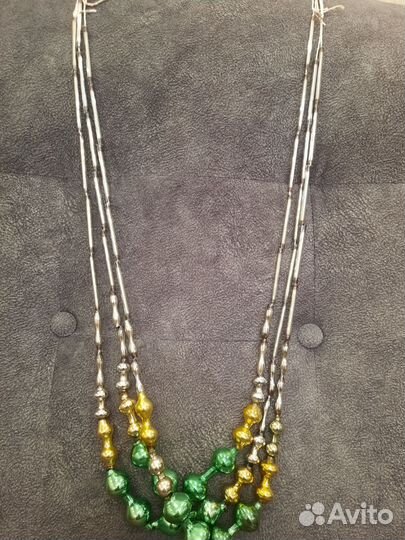 Бусы на елку СССР из стекляруса