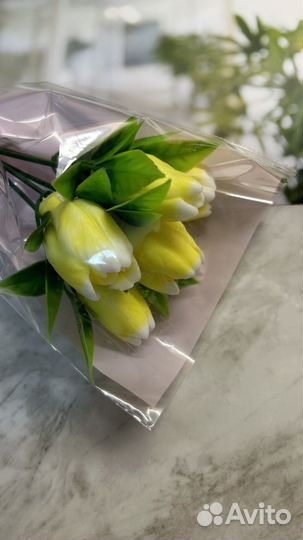 Букет тюльпанов из мыла