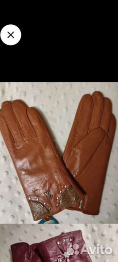 Перчатки женские кожаные 6.5