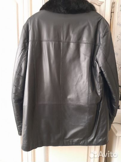 Мужская зимняя куртка натуральная кожа