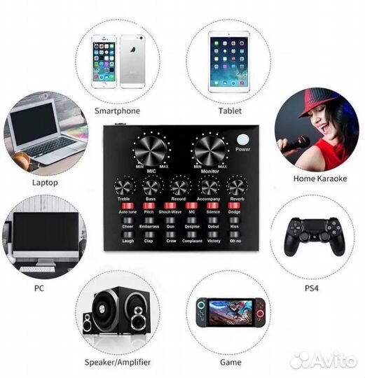 Внешняя звуковая карта V8