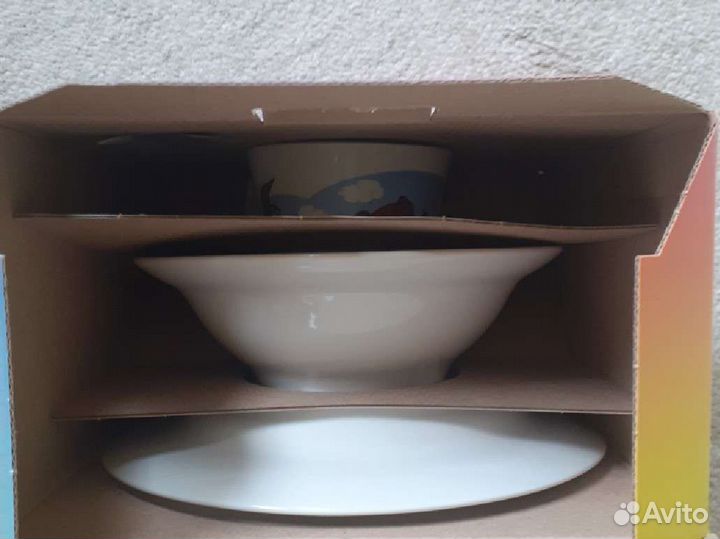 Посуда детская Винни пух фарфор,3 предмета