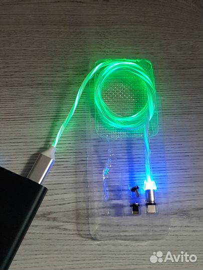Кабель зарядки светящийся магнитный