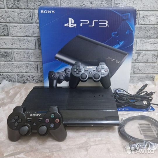 PlayStation 3 Super Slim + 50Игр + 2Джостика