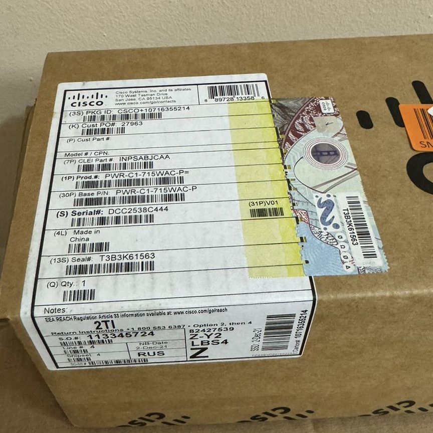 [PWR-C1-350WAC] Блок Питания Cisco Pwr-C1-350wac