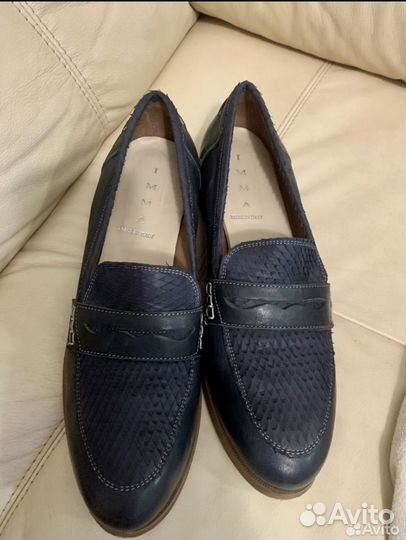 Лоферы с натуральной кожей питона